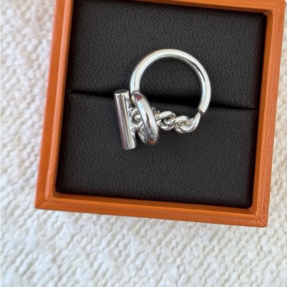 Hermes silver ring croissette new full set size 52 - Picture 3 of 4